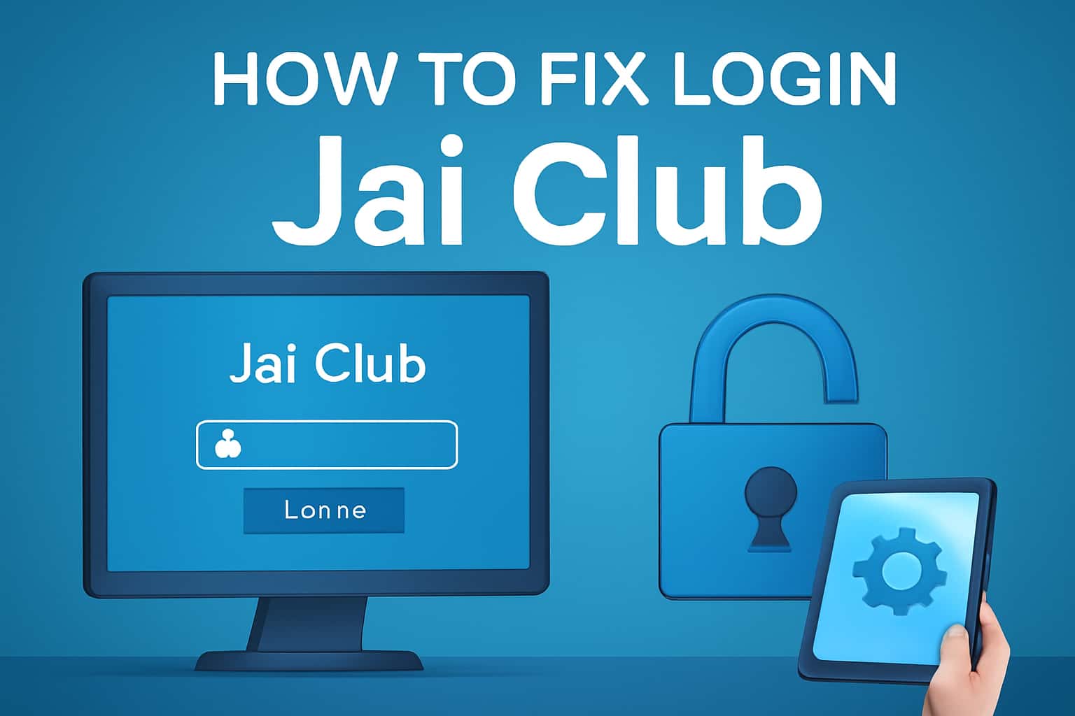 An informative visual about fixing login issues on Jai Club.