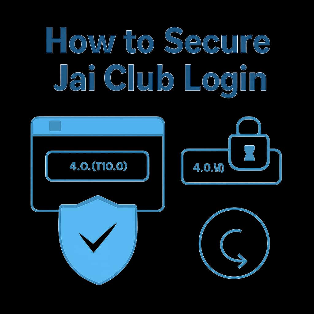 An educational diagram illustrating steps to secure Jai Club login.