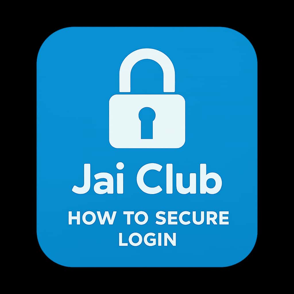 A professional badge representing Jai Club secure login guidelines.