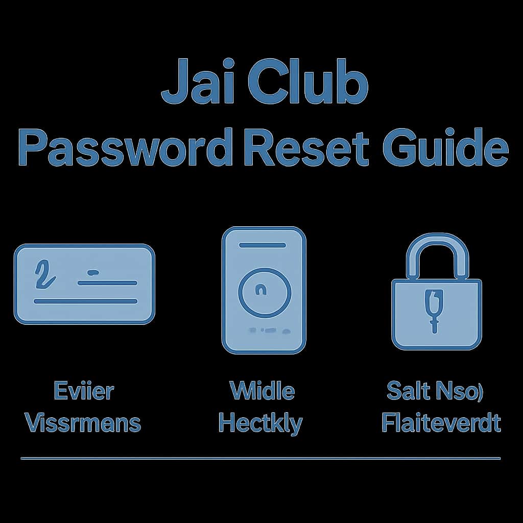 An educational diagram depicting the steps for the Jai Club Password Reset process.