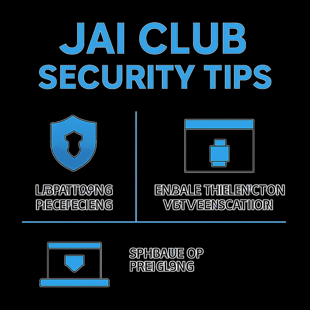 Diagram explaining sign-in security measures for Jai Club.