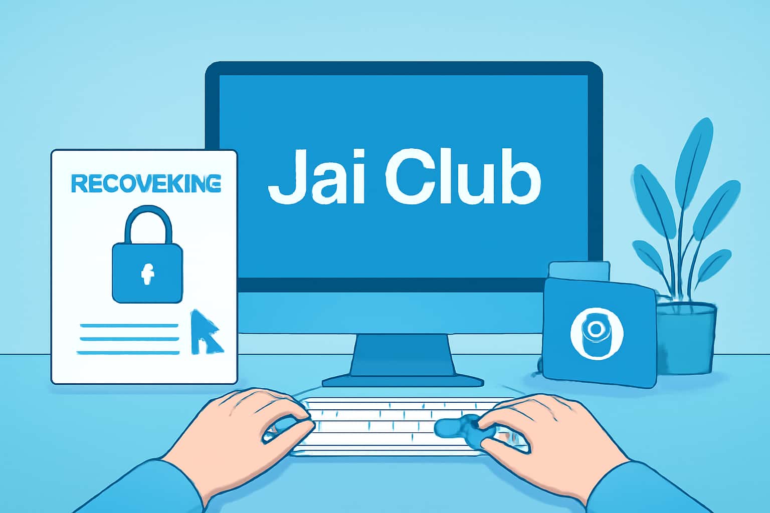 Informative visual representation of Jai Club Account recovery process.