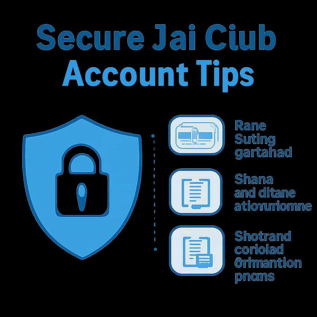 Illustration detailing the secure practices for Jai Club account usage.