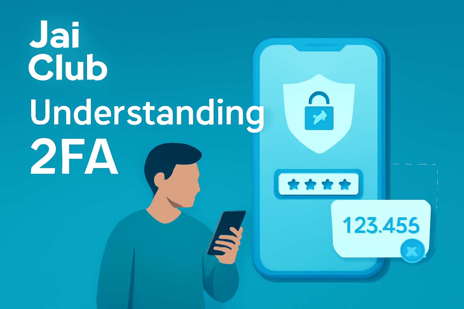 A neutral scene depicting the concept of Jai Club 2FA, with engaging visuals and emphasis on security.